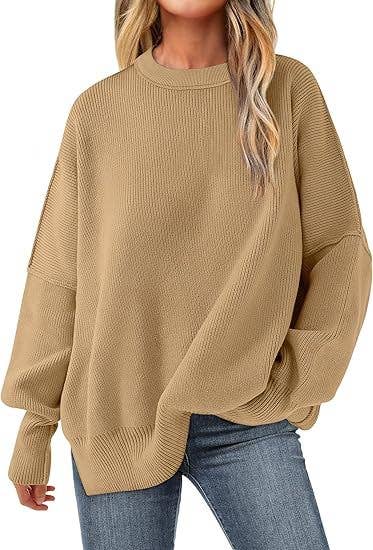 Rosa Clothing - Loose fit slouchy batwing sleeve knit sweater