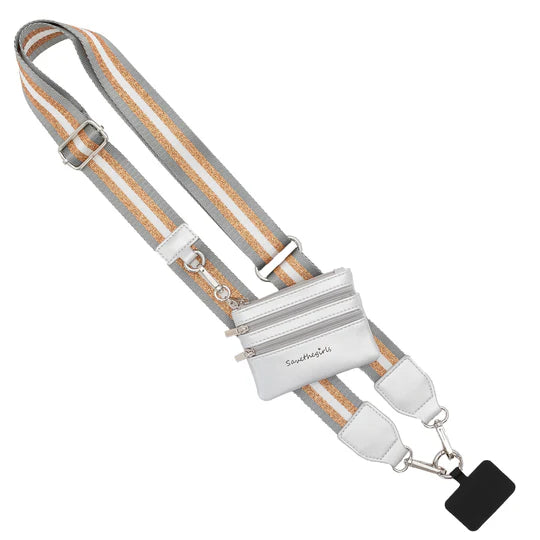 Save The Girls-Clip & Go Strap with Pouch Stripe Collection