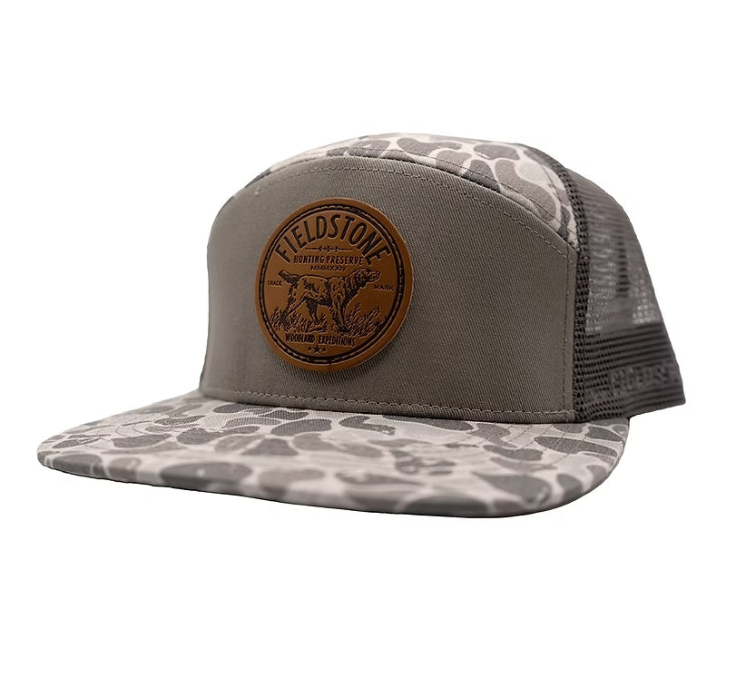 Fieldstone 7 Panel Marsh Camo Preserve Hat