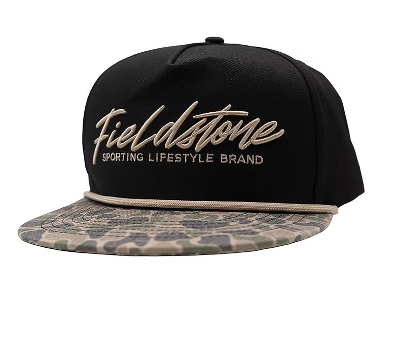 Fieldstone RH-198 Black w/Camo Bill Script Logo