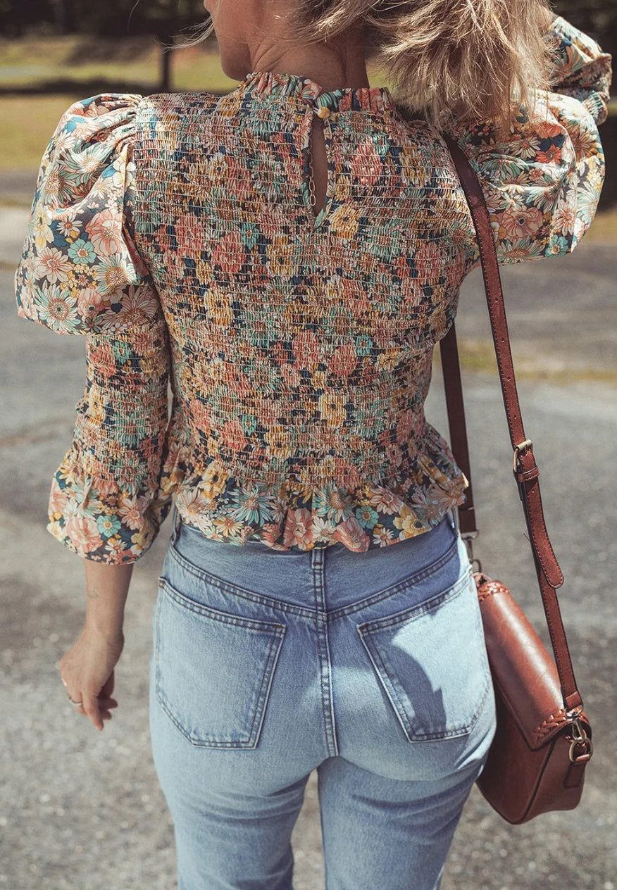 YELLOW FLORAL TOP