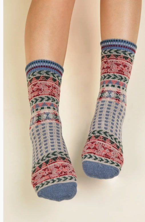 Very J - Geometric Graphic Crew Socks