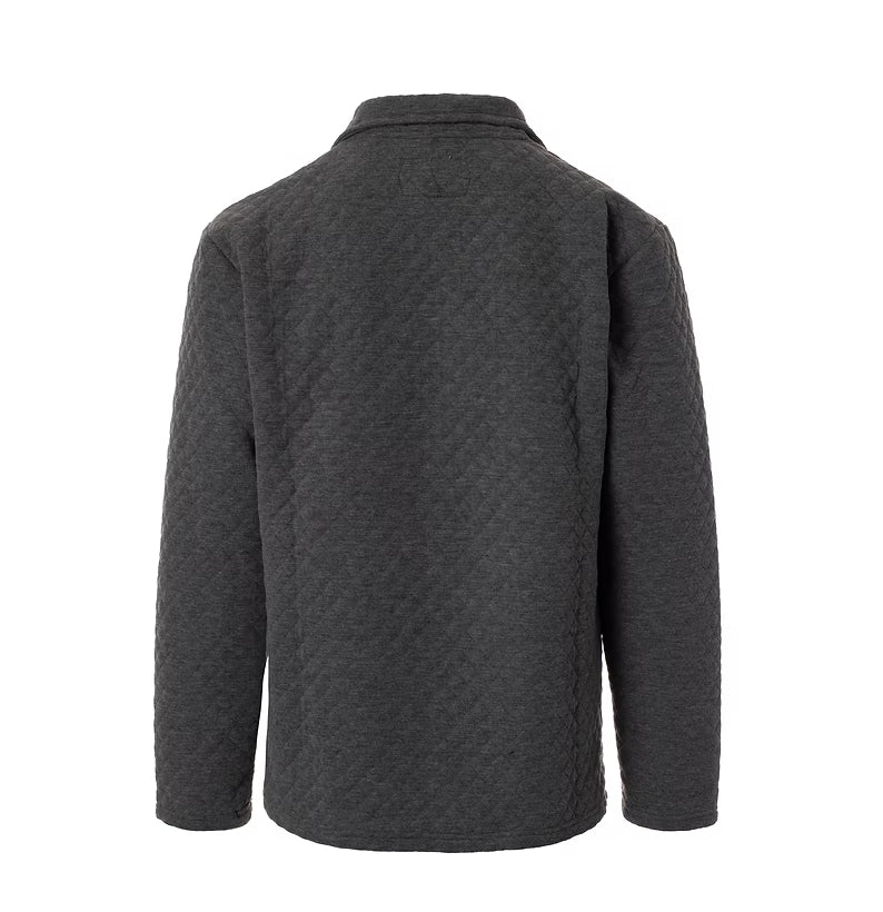 FIELDSTONE DIAMOND PATTERNED PULLOVER - GRAY