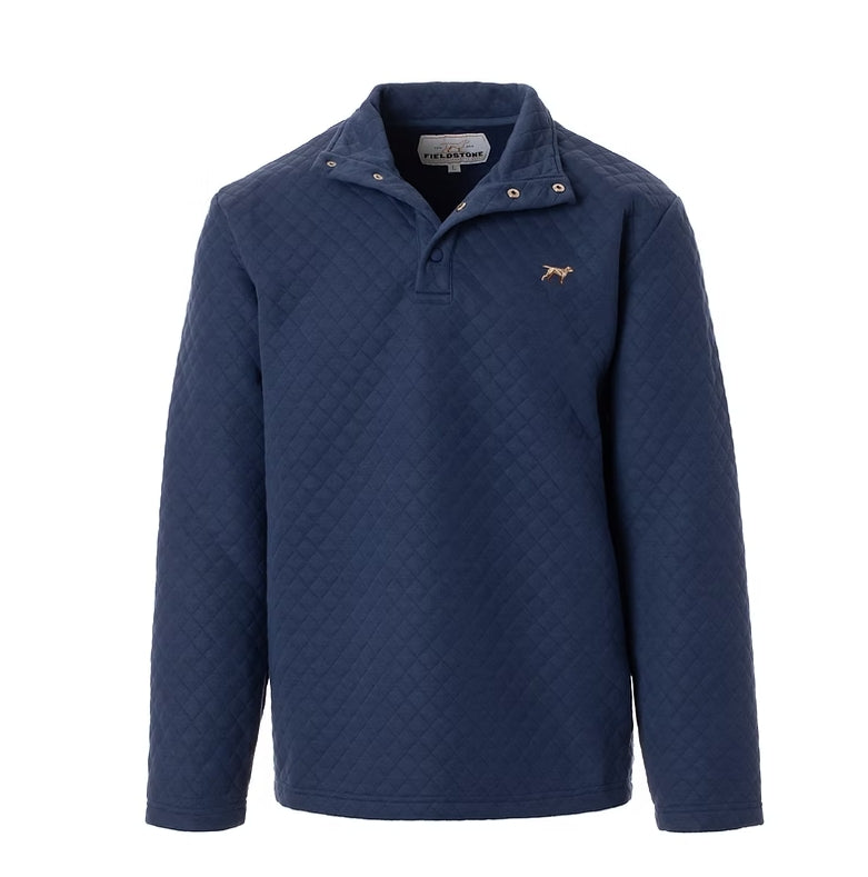 FIELDSTONE DIAMOND PATTERNED PULLOVER - NAVY