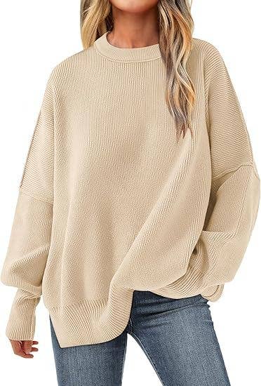 Rosa Clothing - Loose fit slouchy batwing sleeve knit sweater