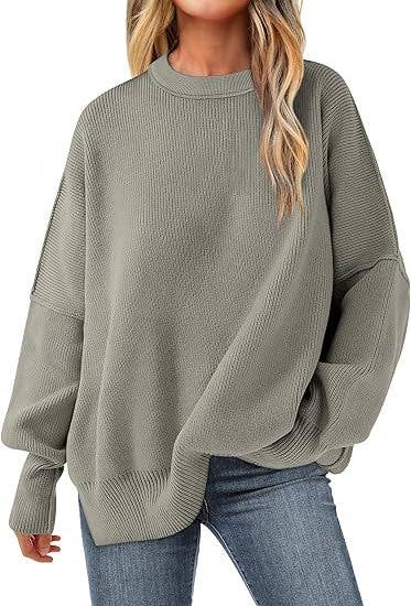Rosa Clothing - Loose fit slouchy batwing sleeve knit sweater