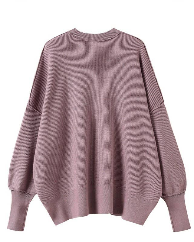 Rosa Clothing - Loose fit slouchy batwing sleeve knit sweater