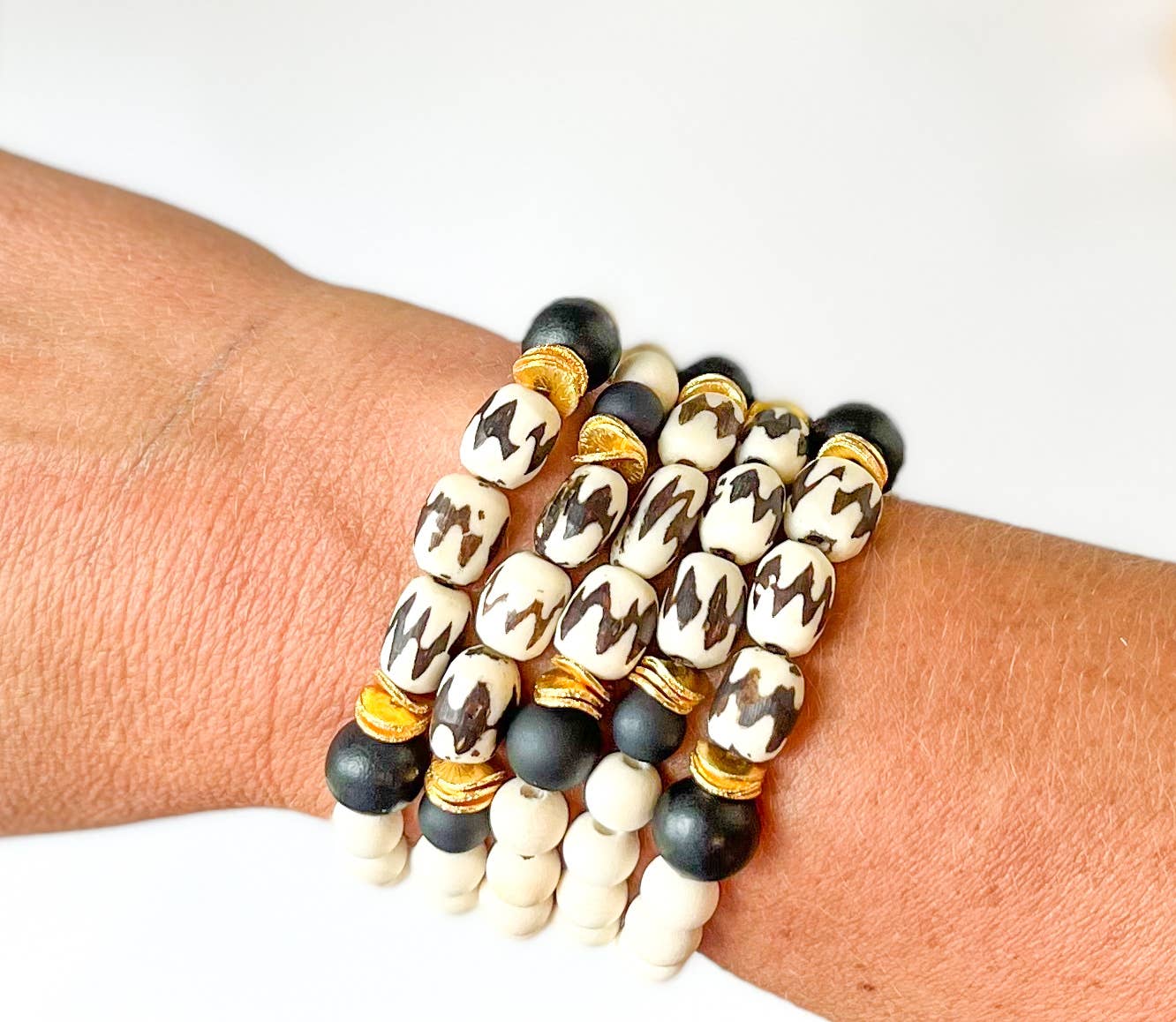 KyleLauren - Neutral Bracelet black, gold and white